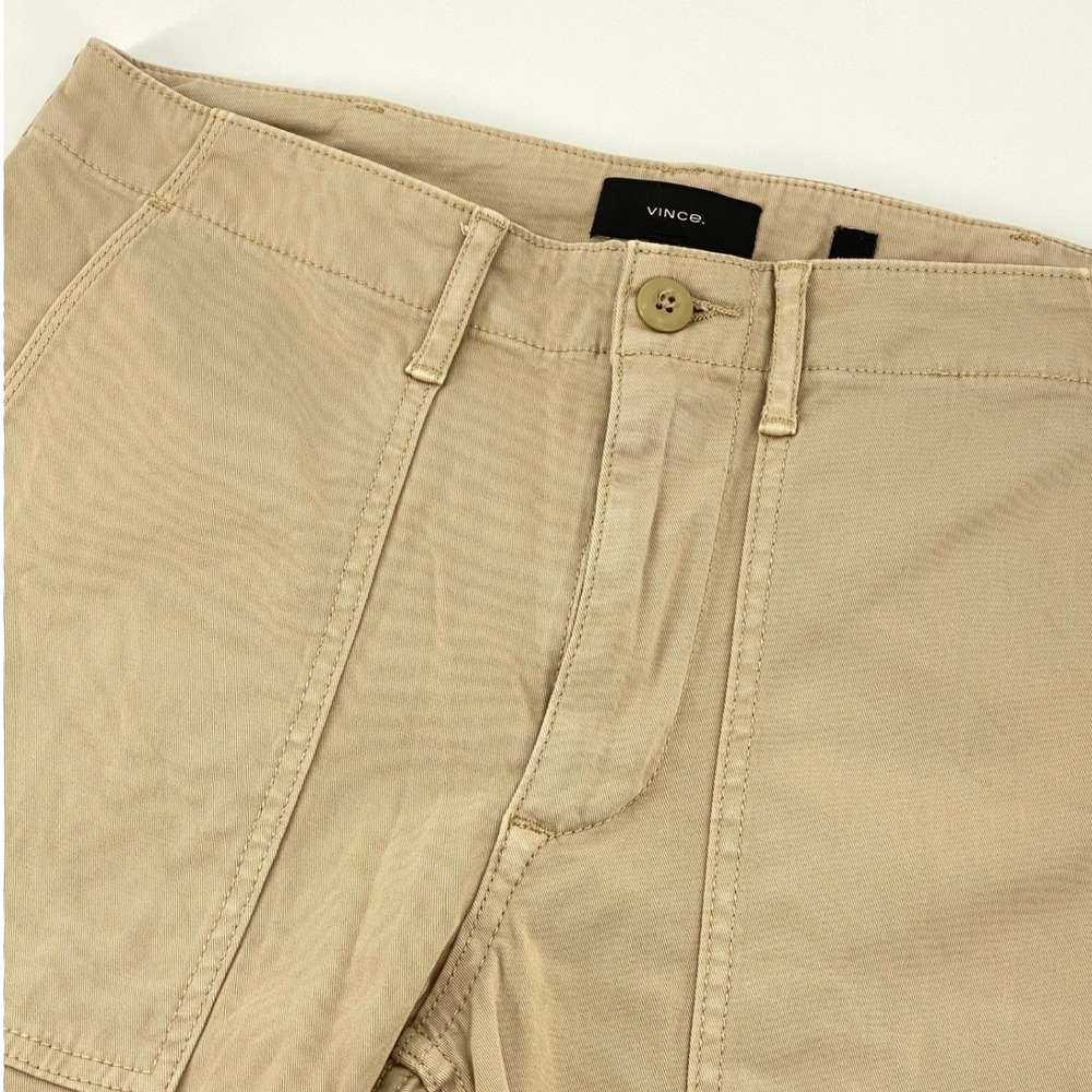Vince Womens Tan Utility Tapered Pants Italian Fabric Size 29 Khaki Cargo Chino